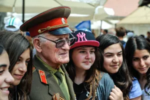 Veterans Prints: World War II Soviet veterans at celebration of 9th may