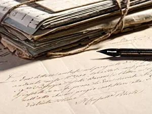 Written Prints: Writing a letter with a retro fountain pen