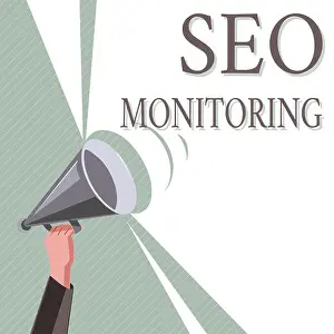 Developer Prints: Writing note showing Seo Monitoring