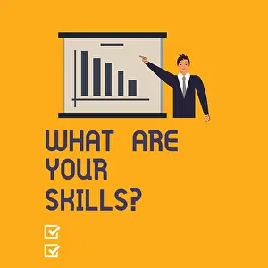 Ability Prints: Writing note showing What Are Your Skillsquestion