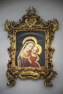Eighteen Prints: WURZBURG, GERMANY - JULY 18: Madonna with child Jesus