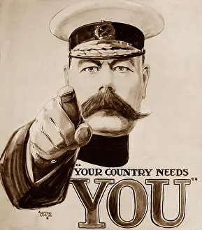 Recruitment Prints: WW1 Recruitment Poster Lord Kitchener