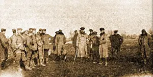 Noel Prints: WWI - First World War Soldiers from the Northumberland Yeomanry meeting with German troops during the Christmas Truce