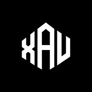 Letter Vector Vectors Prints: XAU letter logo design with polygon shape