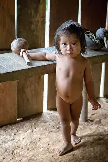 Portrait Orientation Prints: The Yagua are an indigenous people of northeastern Peru