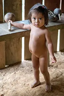 Portrait Orientation Prints: The Yagua are an indigenous people of northeastern Peru