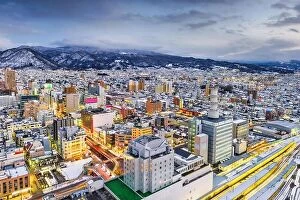 Images Dated 31st January 2017: Yamagata, Japan downtown city skyline