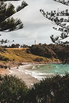 North Coast Prints: Yamba main beach one sunny morning. Yamba, New South Wales