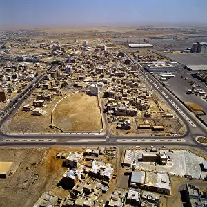 Arabian Peninsula Prints: Yanbu Saudi Arabia Aerial View City