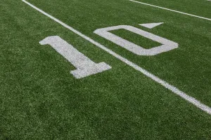 Turf Prints: Yardage markers on a football field
