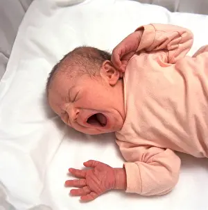 Asleep Prints: Yawning baby