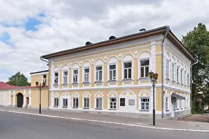 Servant Prints: Yelabuga, Russia - June 18, 2023: Building of servants of Catherine Progymnasium in historical center of city