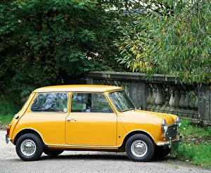 Family Car Prints: yellow Mini Coopers MKIII, 1971
