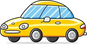 Coupe Prints: Yellow sports car
