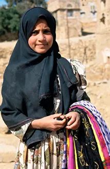 Southwestern Prints: Yemeni girl, Sanaa, Yemen, Middle East