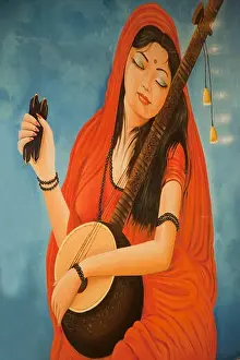 Yogini Meera or Meera Bai or Mirabai a Hindu mystic poet of the Bhakti movement India Asia