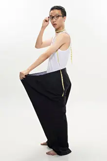 Pants Prints: Young Asian Male with oversized pants