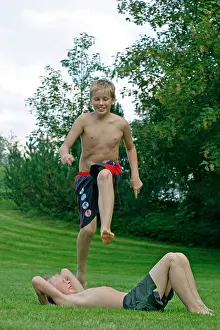 Preteen Prints: young boys playing outdoors