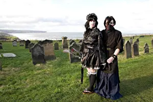 2008 Prints: Young couple in Japanese style Gothic Lolita fashion aWhitby Goth Weekender