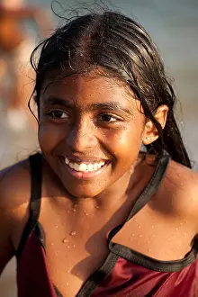 Ceylon Prints: young girl from Mirissa, Sri Lanka