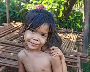 Young girl in a small, rural village near Siem Reap, Cambodia