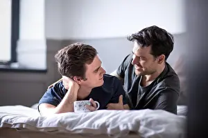 Connecting Prints: Young male couple in love