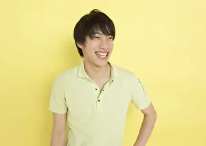 Polo Shirt Prints: Young man smiling