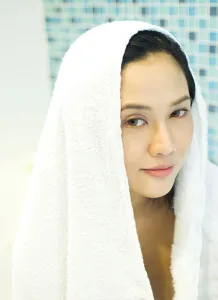 Human Hair Prints: Young Woman After Shower