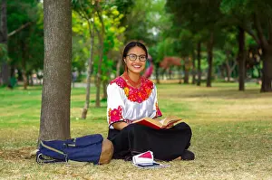 Inner City Prints: Young woman wearing traditional glasses