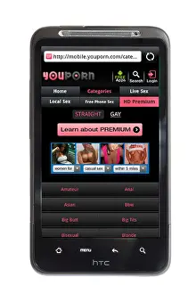 Cellphones Prints: YouPorn pornographic website viewed on an android smartphone