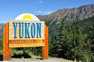 Yukon Prints: Yukon, Canada welcome sign