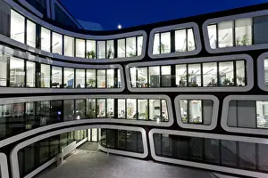 Hours Prints: Z-UP OFFICE BUILDING, ARCHITECT W. KERGASSNER, STUTTGART, BADEN-WUERTTEMBERG, GERMANY