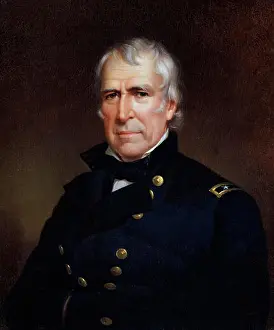 Us Army Prints: Zachary Taylor. Portrait of the 12th US President Zachary Taylor (1784-1850) by James Reid Lambdin