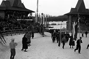 Gory Prints: Zakopane, 1949-02-23. Od 23 lutego do 3 marca odbywa³y siê Miêdzynarodowe Zawody Narciarskie o Puchar Tatr