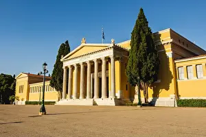 Hellas Prints: Zappeion Hall neoclassical landmark at sunset in Athens, Greece