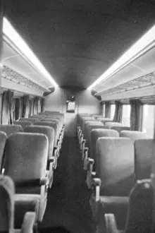 1935 Prints: The Zephyr coach interior from 1935 showcases the luxurious design