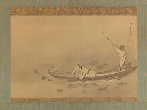 Admiring Prints: Zhou Maoshu Admiring Lotuses mid-17th century Kaih? Y