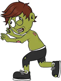 Nightmare Prints: zombie boy run