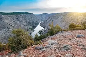 Zrmanja canyon at sunset, Croatia