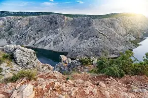Zrmanje Prints: Zrmanja canyon at sunset, Croatia