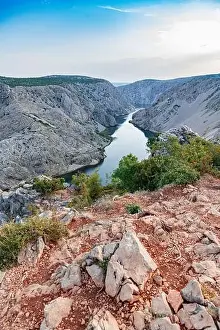 Zrmanja canyon at sunset, Croatia