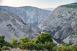 Zrmanje Prints: Zrmanja canyon at sunset, Croatia