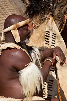 Ostrich Prints: Zulu Warrior Resting, Shakaland, South Africa
