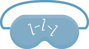 Bedtime Prints: Zzz sleeping mask icon. Cartoon of zzz sleeping mask vector icon for web design isolated on white background